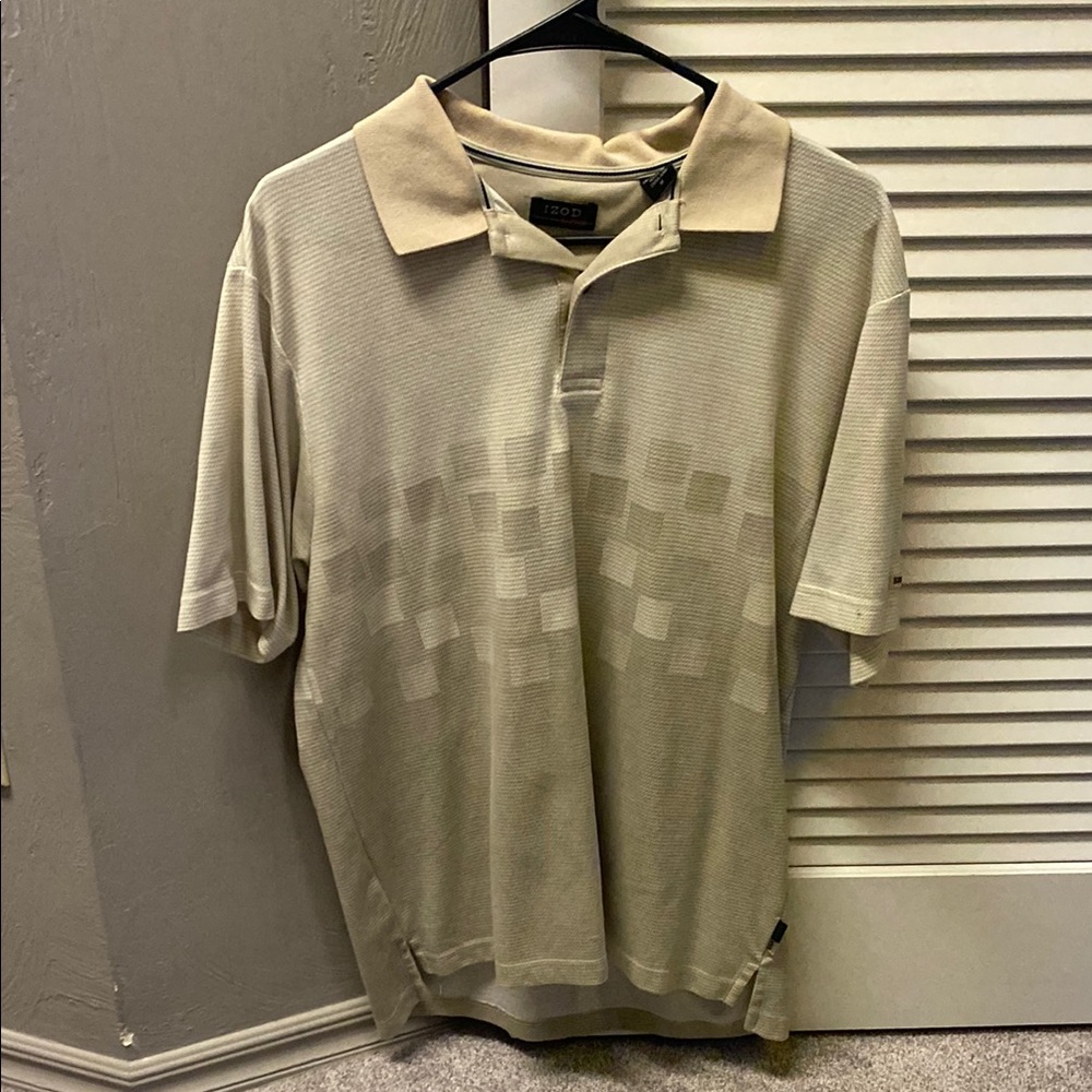 Izod Men's Beige Polo Shirt